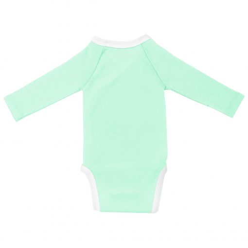 Body manches longues Menthe dos fond blanc