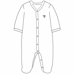 Pyjama Bébé Velours ou Jersey en Coton Bio - Ouverture par l'avant